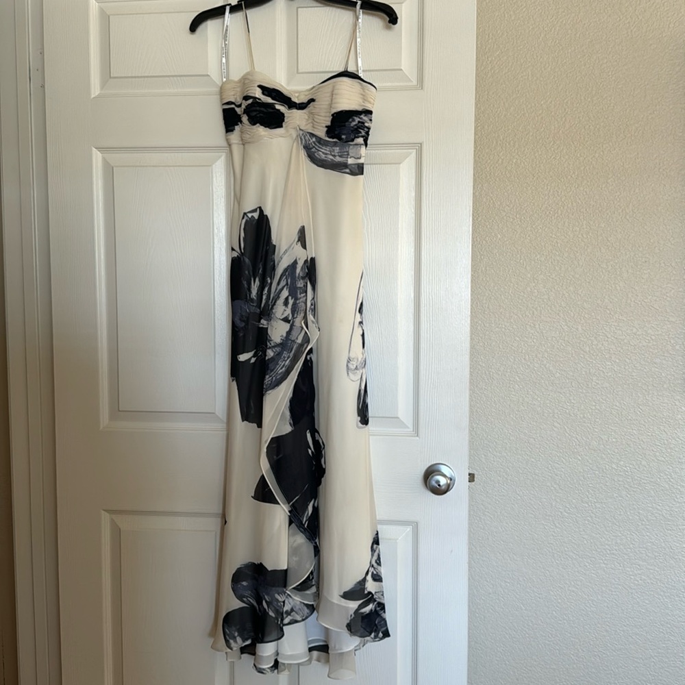 Chetta B Floral Dress with Matching Shawl size 2